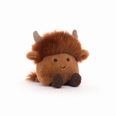 Jellycat Amuseabean Highland Cow Farmyard USA | 80631EXMS